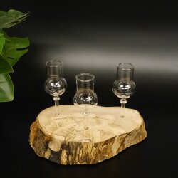 Schnapsanbieter kleine 3 Gläser mit Stiel auf Wurzel Steckglas Set Schnaps Geschenk Neu 27.60.1.69