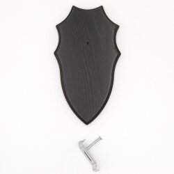 Trophäenschild mit Kieferfach AF 19x10 cm Reh Schild wahlweise Eiche hell oder dunkel