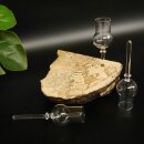 Schnapsanbieter kleine 3 Gläser mit Stiel auf Wurzel Steckglas Set Schnaps Geschenk Neu 27.60.1.71