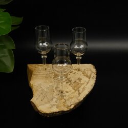 Schnapsanbieter kleine 3 Gläser mit Stiel auf Wurzel Steckglas Set Schnaps Geschenk Neu 27.60.1.71