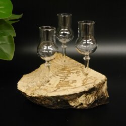 Schnapsanbieter kleine 3 Gläser mit Stiel auf Wurzel Steckglas Set Schnaps Geschenk Neu 27.60.1.71