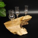 Schnapsanbieter kleine 3 Gläser mit Stiel auf Wurzel Steckglas Set Schnaps Geschenk Neu 27.60.1.73
