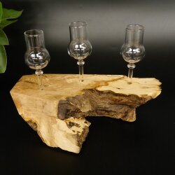Schnapsanbieter kleine 3 Gläser mit Stiel auf Wurzel Steckglas Set Schnaps Geschenk Neu 27.60.1.73