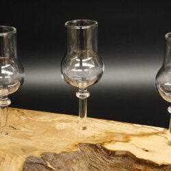 Schnapsanbieter kleine 3 Gläser mit Stiel auf Wurzel Steckglas Set Schnaps Geschenk Neu 27.60.1.73
