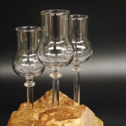 Schnapsanbieter kleine 3 Gläser mit Stiel auf Wurzel Steckglas Set Schnaps Geschenk Neu 27.60.1.74