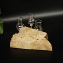 Schnapsanbieter kleine 3 Gläser mit Stiel auf Wurzel Steckglas Set Schnaps Geschenk Neu 27.60.1.75
