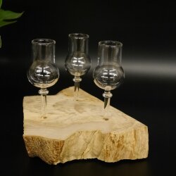 Schnapsanbieter kleine 3 Gläser mit Stiel auf Wurzel Steckglas Set Schnaps Geschenk Neu 27.60.1.75