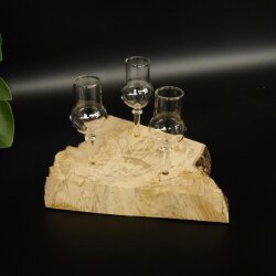 Schnapsanbieter kleine 3 Gläser mit Stiel auf Wurzel Steckglas Set Schnaps Geschenk Neu 27.60.1.75