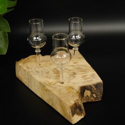 Schnapsanbieter kleine 3 Gläser mit Stiel auf Wurzel Steckglas Set Schnaps Geschenk Neu 27.60.1.75