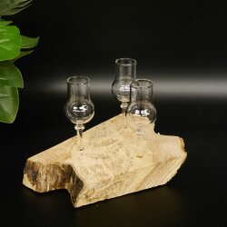 Schnapsanbieter kleine 3 Gläser mit Stiel auf Wurzel Steckglas Set Schnaps Geschenk Neu 27.60.1.75