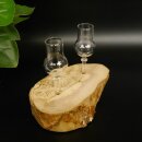 Set di bicchierini da liquore con stelo su base in radica...
