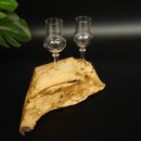 Schnapsanbieter kleine 2 Gläser mit Stiel auf Wurzel Steckglas Set Schnaps Geschenk Neu 27.60.1.77