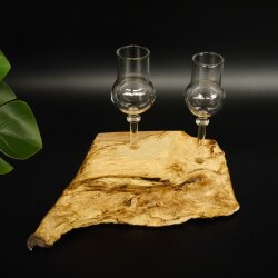 Schnapsanbieter kleine 2 Gläser mit Stiel auf Wurzel Steckglas Set Schnaps Geschenk Neu 27.60.1.77