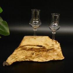 Schnapsanbieter kleine 2 Gläser mit Stiel auf Wurzel Steckglas Set Schnaps Geschenk Neu 27.60.1.77