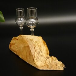 Schnapsanbieter kleine 2 Gläser mit Stiel auf Wurzel Steckglas Set Schnaps Geschenk Neu 27.60.1.77