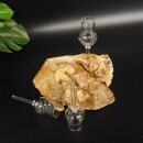 Set de 3 petits verres à pied sur socle en racine, cadeau schnaps, neuf 27.60.1.78