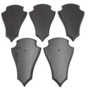 Trophäenschilder Reh 5 Stück Spitz AF19x11 in dunkel ohne Montageklammer GTKv50.58-5