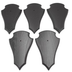 Trophäenschilder Reh 5 Stück Spitz AF19x11 in dunkel ohne Montageklammer GTKv50.58-5