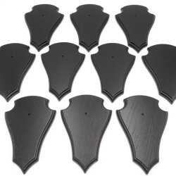 Trophäenschilder Reh 10 Stück Spitz AF 21 cm x 13 cm Eiche dunkel ohne Montageklammer GTKv50.56-10