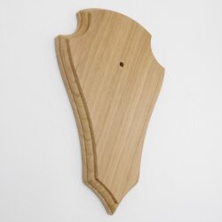 Trophäenschild Reh 1 Stück Spitz AF 21 cm x 13 cm Eiche hell ohne Montageklammer GTKv50.73-1