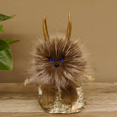 Wolpertinger Wolpi Mini Taxidermy Specimen Blue Eyes Height 23 cm 86.1.1.48