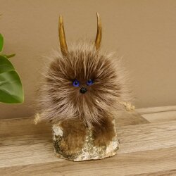 Wolpertinger Wolpi Mini Taxidermy Specimen Blue Eyes Height 23 cm 86.1.1.48
