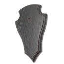 1 Stück Reh Trophäenschild Spitz klein Eiche dunkel AF 19 cm x 11 cm mit 1 Kieferfach
