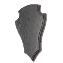 1 Stück Reh Trophäenschild Spitz klein Eiche dunkel AF 19 cm x 11 cm mit 1 Kieferfach