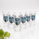 Schnapsgläser Set 6 Stk. mit Hirsch Design 2cl 4cl Geschenk 7 Varianten wählbar