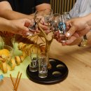 Schnapsanbieter mit 6 Stk. Gläser 2cl 4cl mit Hirsch Design auf Schild SCHWARZ mit Rehstange Geschenk 7 Varianten wählbar