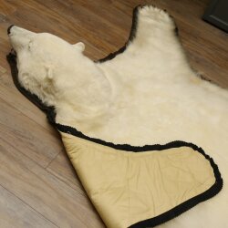 IJsbeer vacht beer vloerkleed met opgezette kop IJsbeer vloerkleed XL taxidermie met vergunning voor verkoop