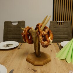Pretzel stand Stand Fallow deer antler pole Deer Height 35 cm Deer pole