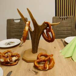 Pretzel stand Stand Fallow deer antler pole Deer Height 35 cm Deer pole