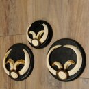 Boar trophies, set of 3 Wild boar trophies (Sus scrofa) L up to approx. 19 cm Boar trophy Trophy plaque