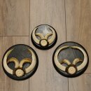 Boar trophies, set of 3 Wild boar trophies (Sus scrofa) L up to approx. 19 cm Boar trophy Trophy plaque