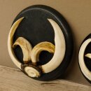 Boar trophies, set of 3 Wild boar trophies (Sus scrofa) L up to approx. 19 cm Boar trophy Trophy plaque