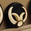 Boar trophies, set of 3 Wild boar trophies (Sus scrofa) L up to approx. 19 cm Boar trophy Trophy plaque