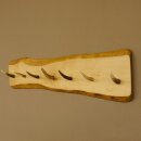 Geweih Garderobe mit 7 Haken aus Hirschspitzen auf Holzbrett Wandgarderobe Unikat 27.8.109