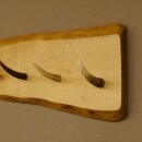 Geweih Garderobe mit 7 Haken aus Hirschspitzen auf Holzbrett Wandgarderobe Unikat 27.8.109