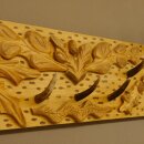 Geweih Garderobe mit 9 Haken aus Hirschspitzen auf Holzbrett verziert Rehgeweih Wandgarderobe Unikat 27.8.113