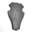 1 piece deer buck trophy plaque with 1 pine compartment in dark oak