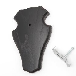 1 pieza placa trofeo ciervo macho placa 1x KF oscuro 1 pieza abrazadera para cuernos