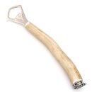 Bottle opener with deer antler handle and end cap decoration Bavarian coat of arms GL 22 cm 27.19.2.56