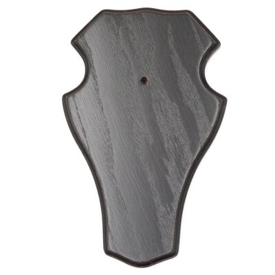 1 piece deer buck trophy plaque, large, with 1 jaw compartment, dark oak AF 21 x 13 cm