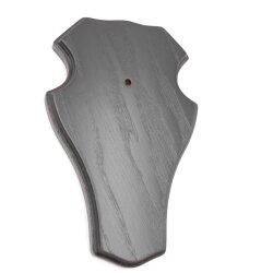1 piece deer buck trophy plaque, large, with 1 jaw compartment, dark oak AF 21 x 13 cm