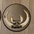 Wildschweinwaffen (Sus scrofa) 3 Stück Keilerwaffen bis 22 cm Trophäe Keiler Gewaff Schilder
