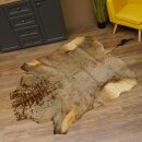 Tapis en peau de gnou rayé Blue Wildebeest Afrique africain Décoration Longueur 205 cm