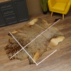 Tapis en peau de gnou rayé Blue Wildebeest Afrique africain Décoration Longueur 205 cm