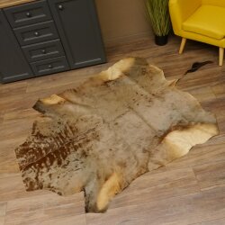 Tapis en peau de gnou rayé Blue Wildebeest Afrique africain Décoration Longueur 205 cm