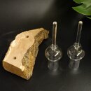 Schnapsanbieter 2 Stück kleine Gläser mit Stiel auf Wurzel Steckglas Set Schnaps Geschenk Neu 27.60.1.88